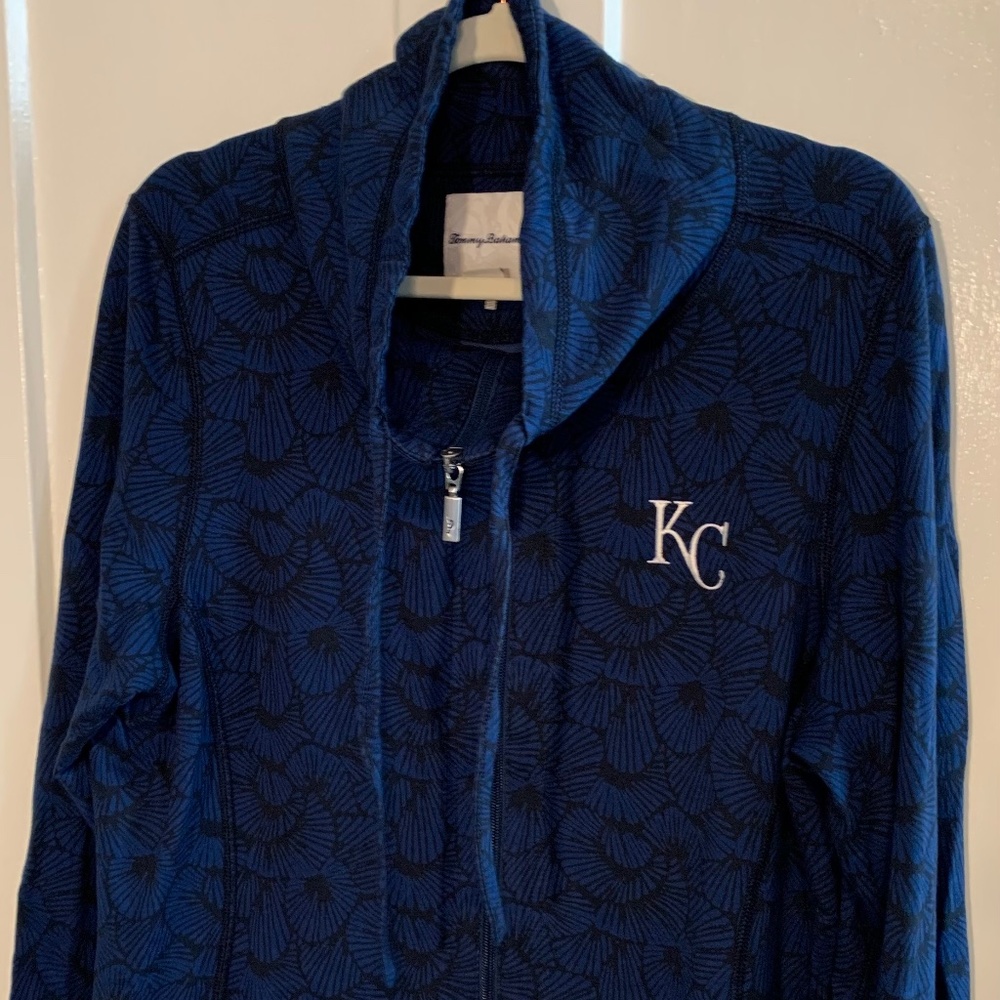 Tommy Bahama KC Royals Zip Light Weight Sweatshirt